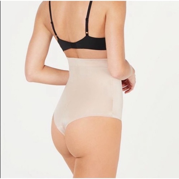 Spanx Suit Your Fancy Control High Waist Thong Small NWT Champagne Beige - Picture 5 of 7